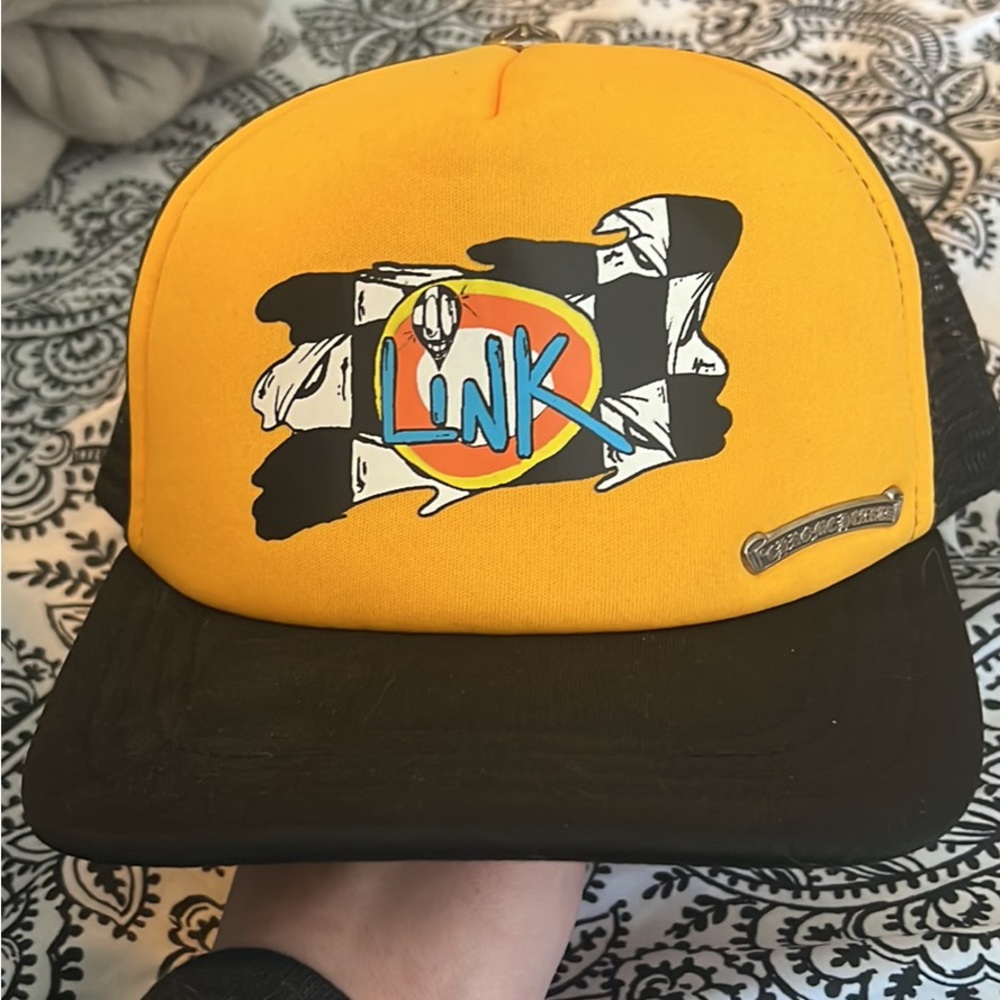 Chrome Hearts Matty Boy Sex Records Link Trucker Hat Black/Yellow